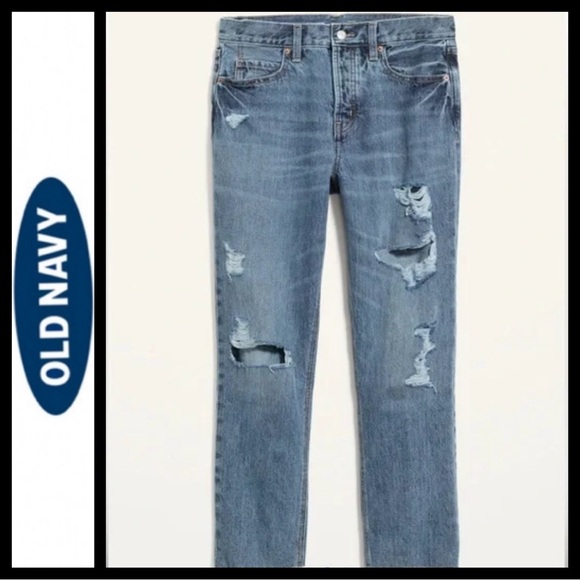 Old Navy High Rise Slouchy Straight Jeans - Picture 3 of 12